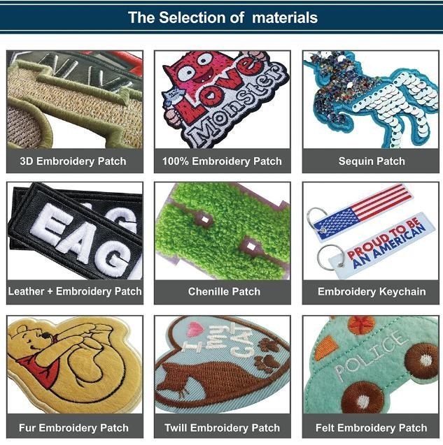 Patch material selection samples
