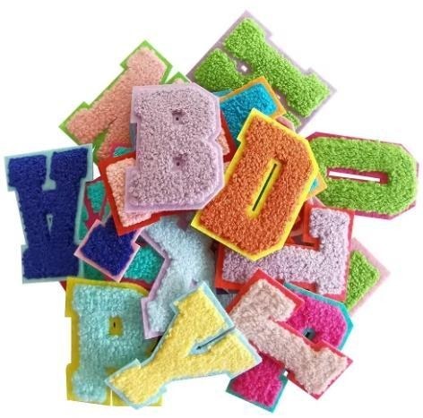 Custom chenille letter patch samples